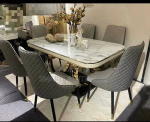 Imported Executive Marble Top Dining Table With Chairs