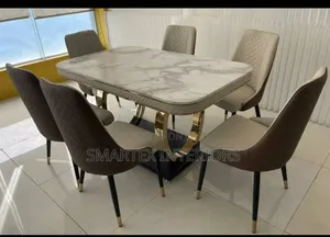Imported Executive Marble Top Dining Table With Chairs
