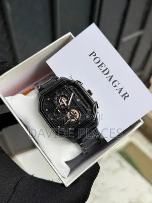Poedagar 2008/2009 Square Chronograph , Waterproof Chain Wristwatch
