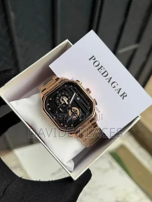 Poedagar 2008/2009 Square Chronograph , Waterproof Chain Wristwatch