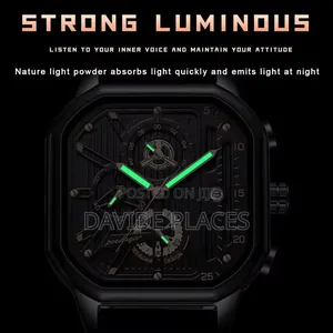 Poedagar 2008/2009 Square Chronograph , Waterproof Chain Wristwatch