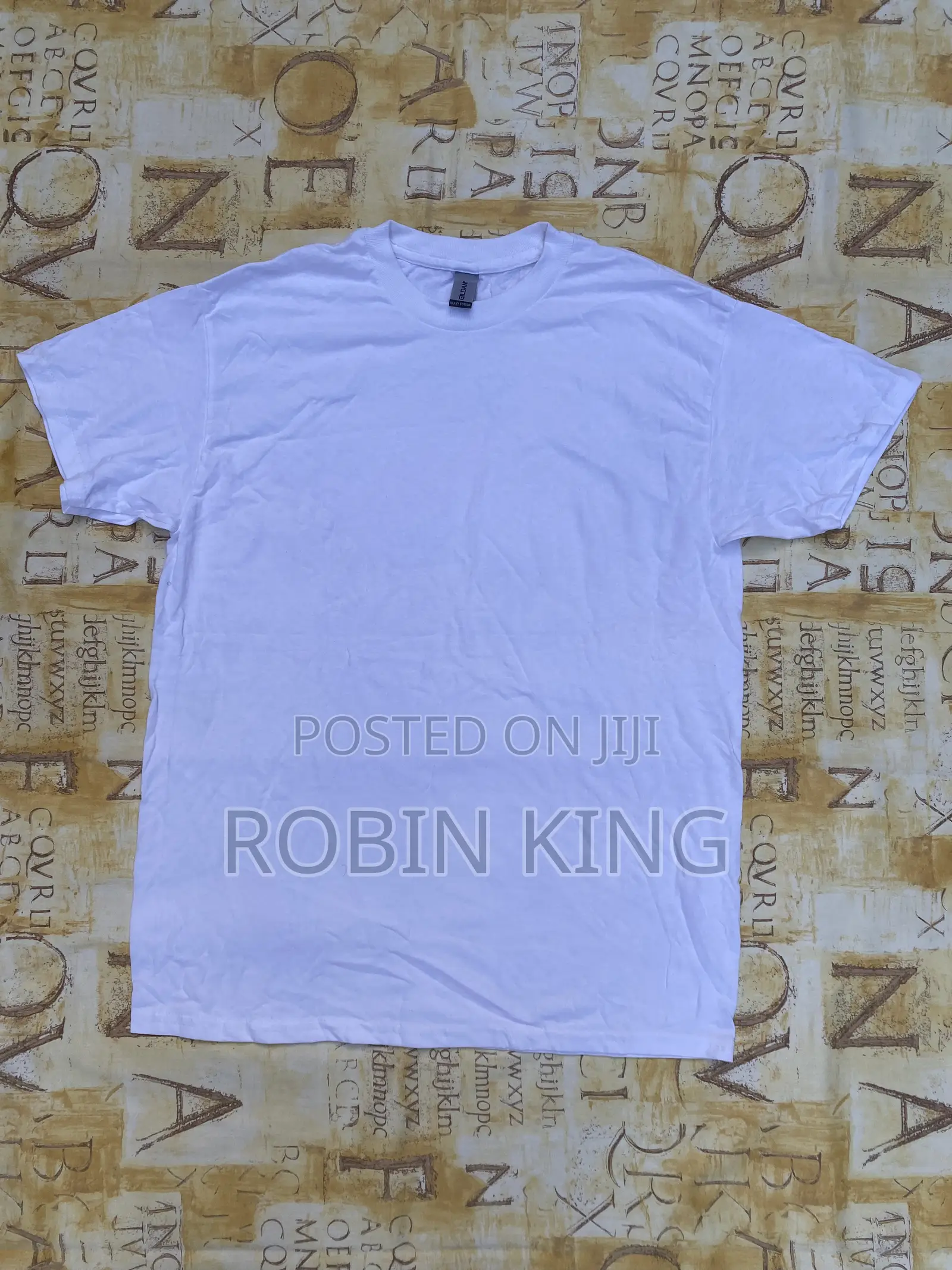 Gildan Heavy Cotton Plain White Tee Shirt Size Medium M