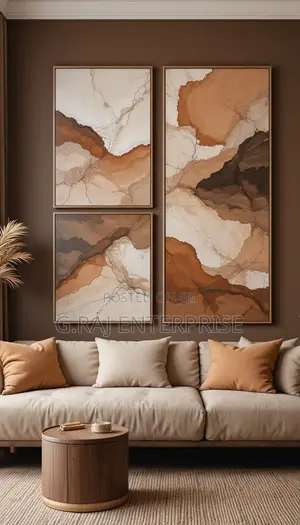 Living Room Abstract Wall Canvas Frame