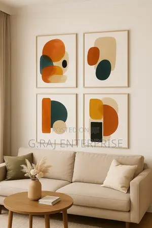 Living Room Abstract Wall Canvas Frame