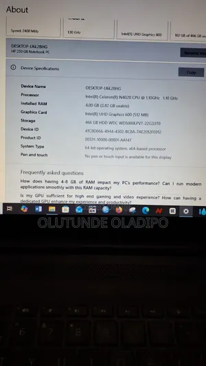 Laptop HP Stream Notebook 4GB Intel HDD 512GB