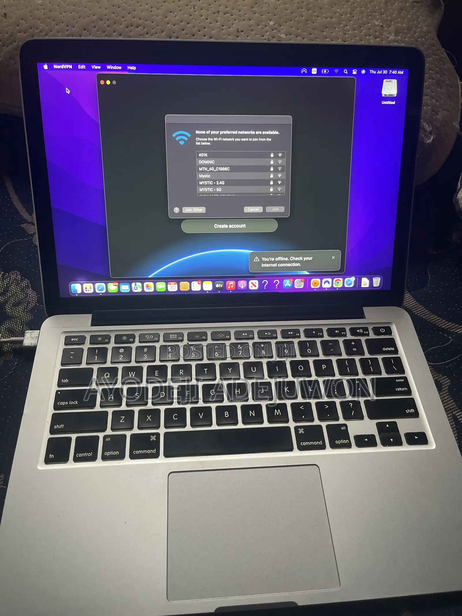 Laptop Apple MacBook Pro 2015 8GB Intel Core i5 SSD 128GB
