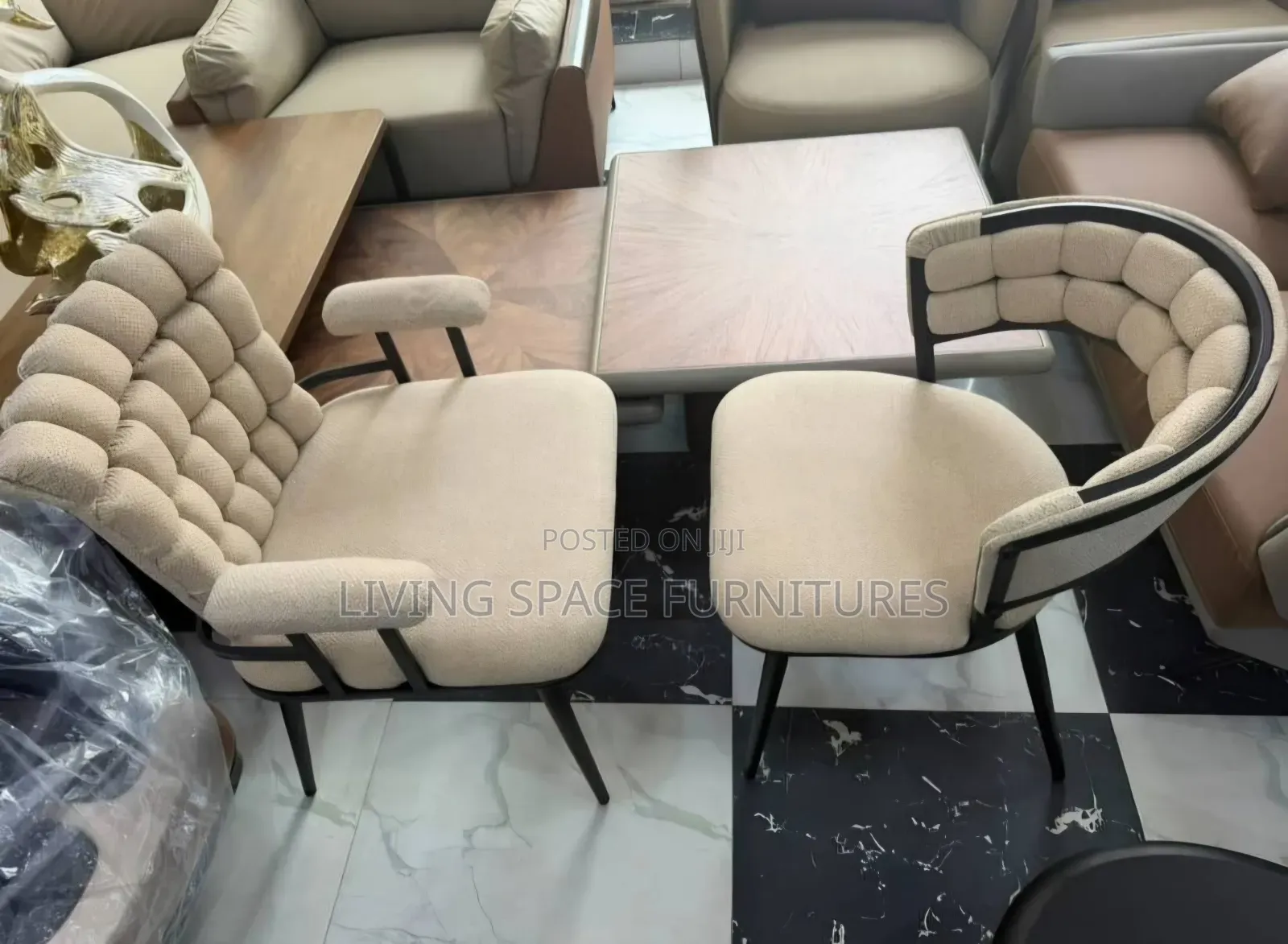 Two Accent Fabric Chairs