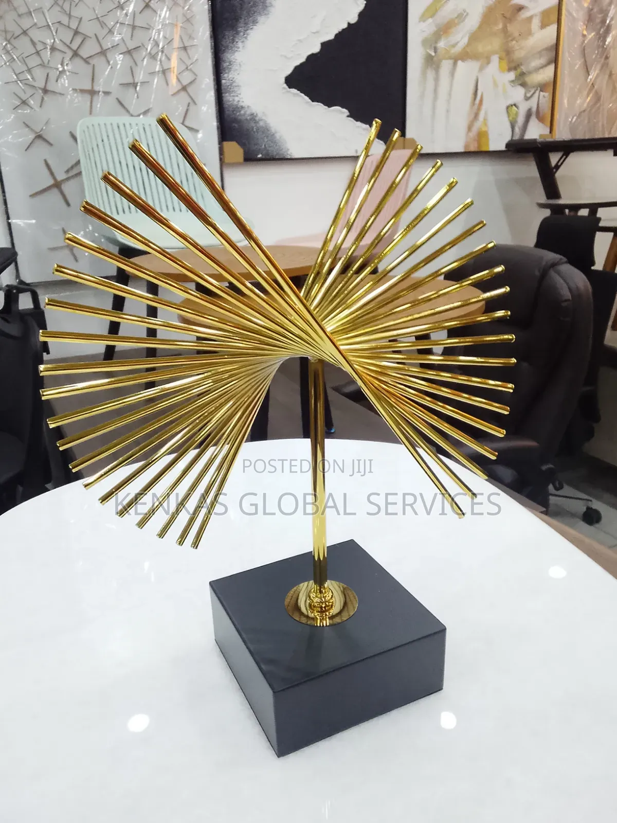 Abstract Gold Sculpture