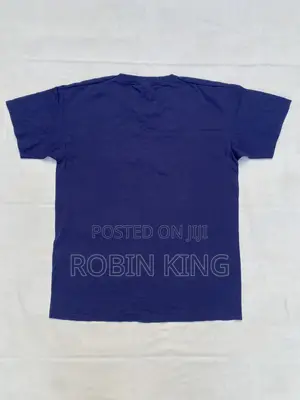 Fruit of the Loom Heavy Cotton Blue Plain T Shirt Size Medium M