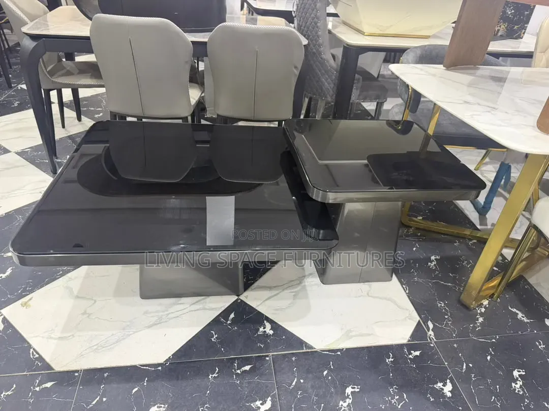 Glass Top Coffee Table Set
