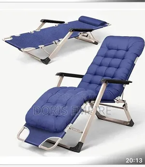 Adjustable Backrest Foldable Reclining Metal Chair.