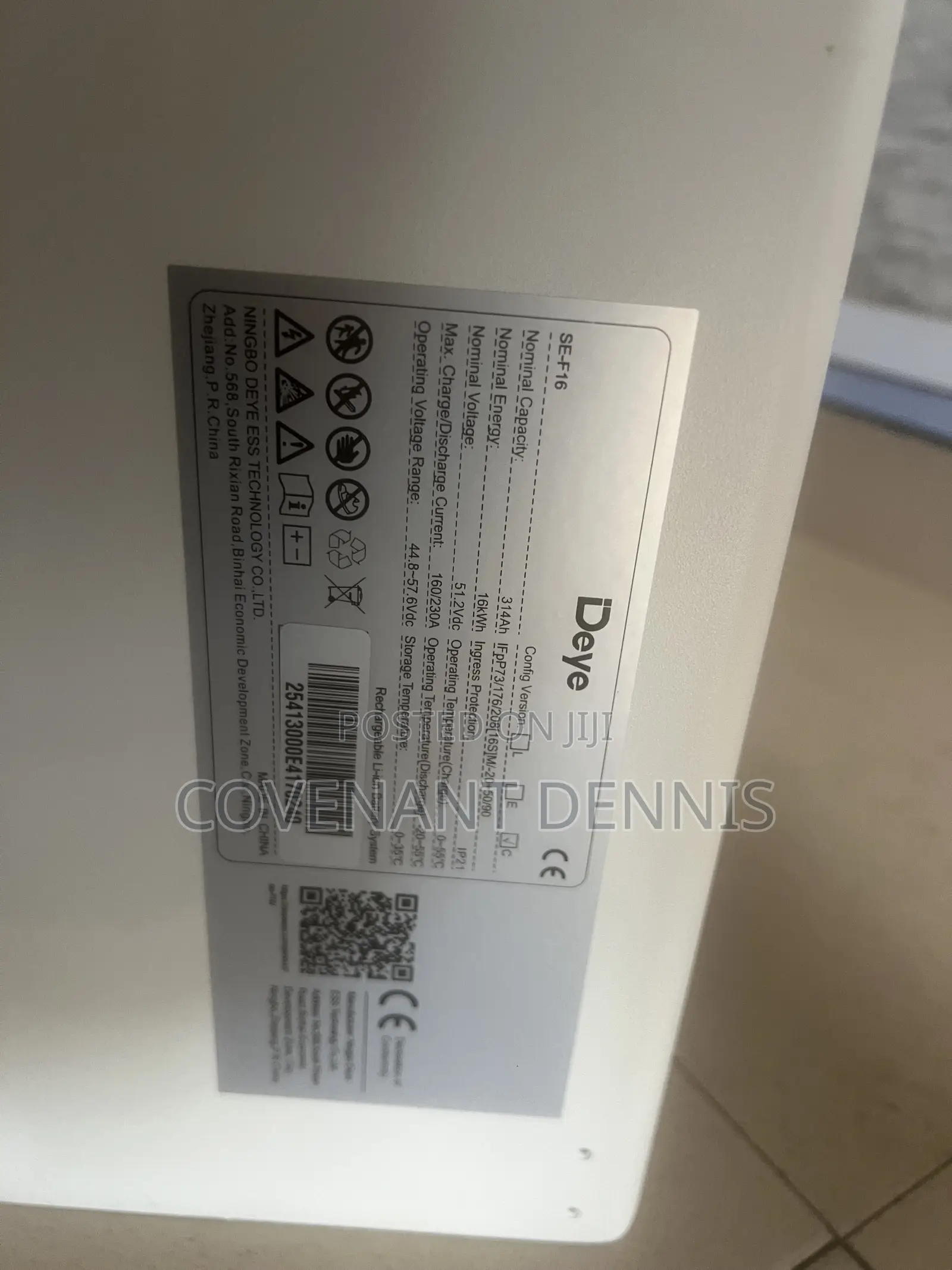 Deye 16kwh 48v Lithium Battery
