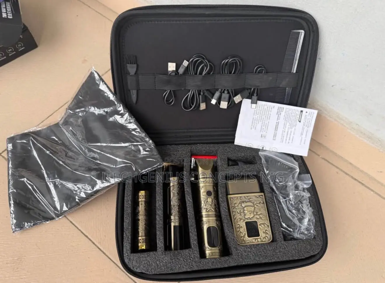 LARGNER Pro Barber Clipper Kit + Trimmer + Shaver | Rechargeable