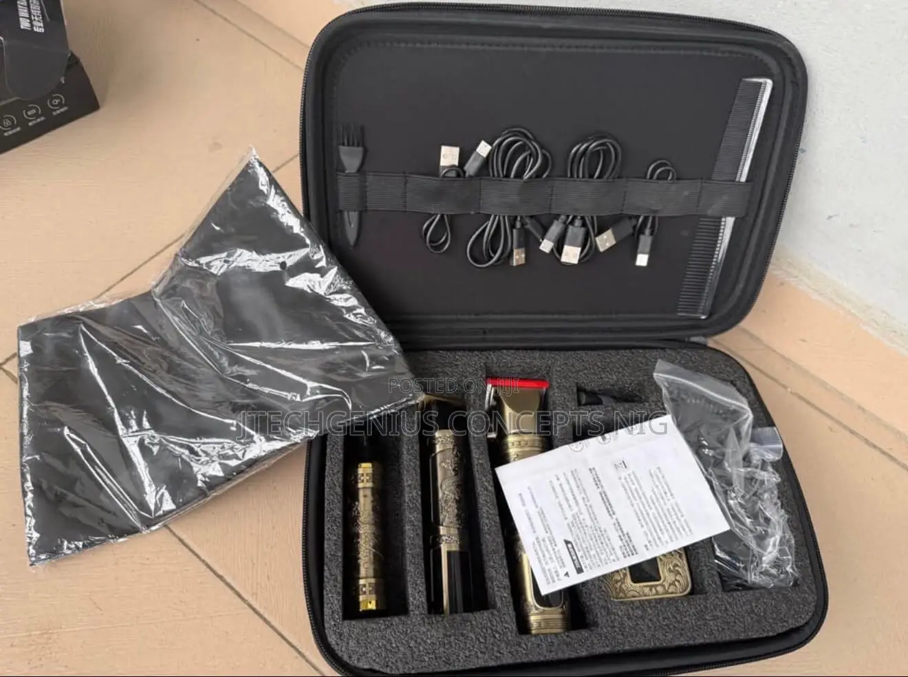 LARGNER Pro Barber Clipper Kit + Trimmer + Shaver | Rechargeable