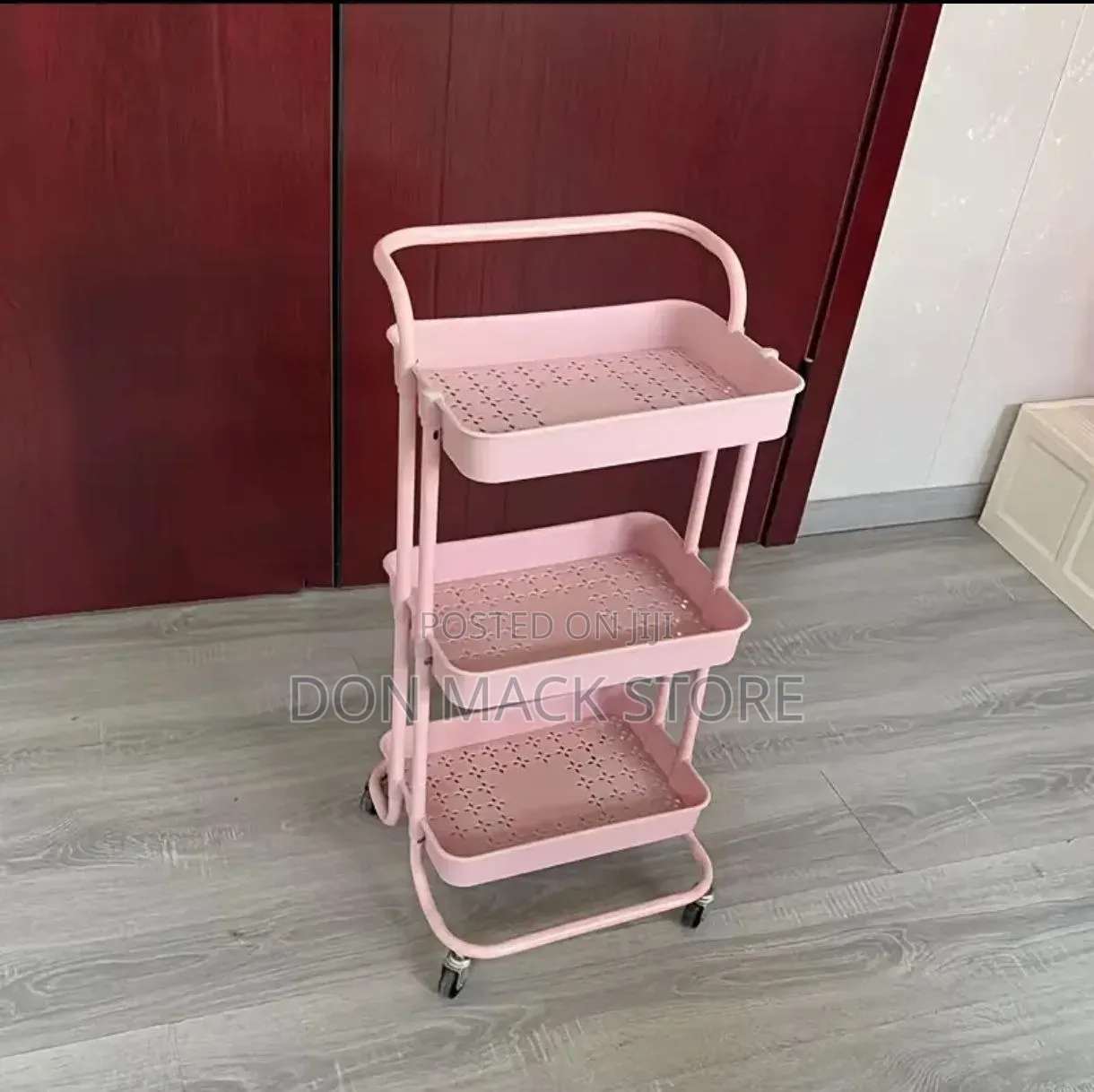 Three-Layer Mobile Shelf, Multifunctional Storage Rack,