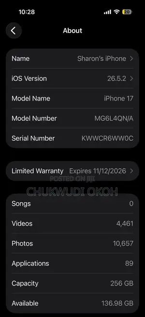 New Apple iPhone 17 256 GB Purple