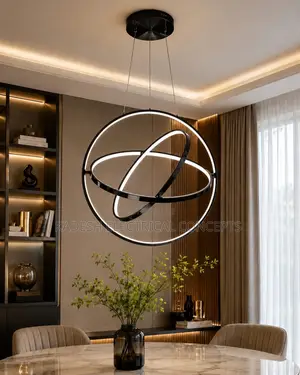 Modern Circle Rings Led Pendant Light Luxury Hanging Lamp Aluminum