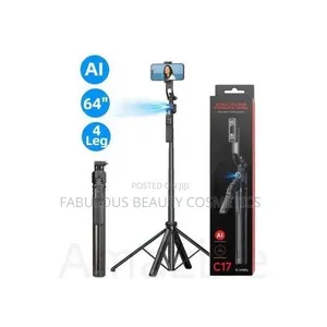 AI Face Tracking C17 Gimbal Stabilizer With Quadrapod Tripod Stand