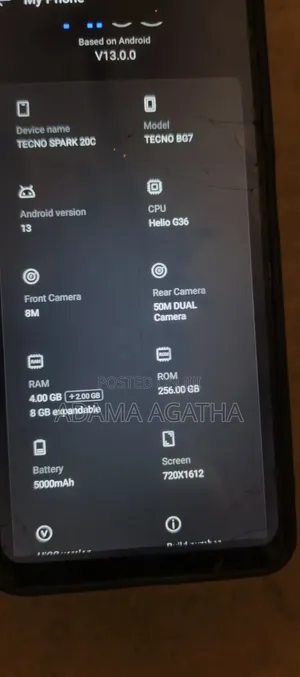 Tecno Spark 20C 256 GB Blue