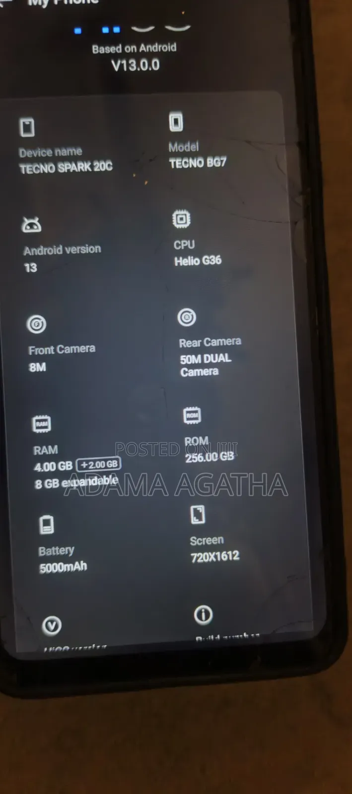 Tecno Spark 20C 256 GB Blue