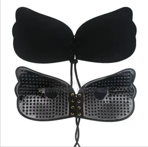 Adhesive Strapless Backless Bra With Drawstring