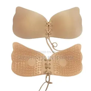Adhesive Strapless Backless Bra With Drawstring