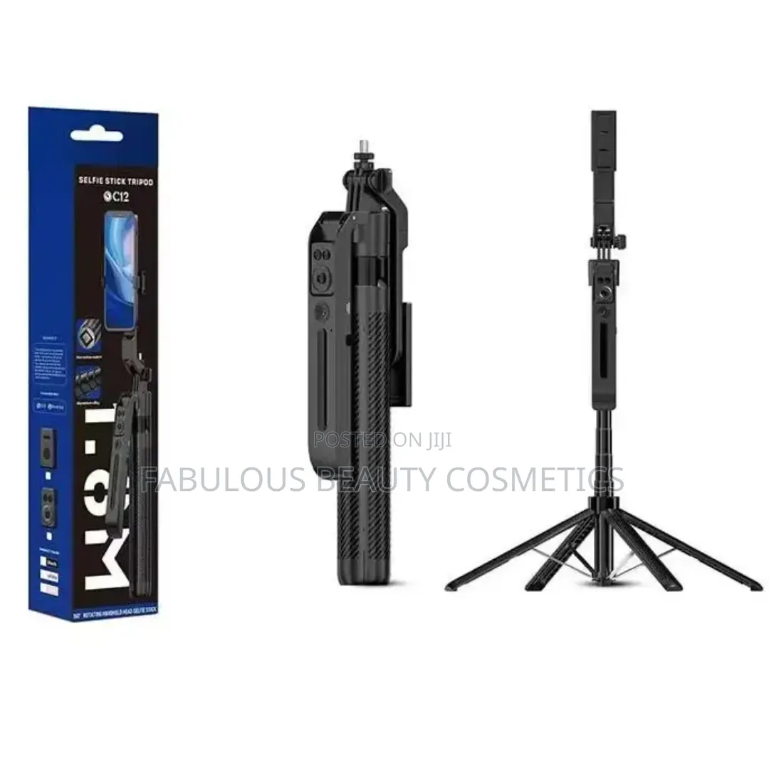 C12 AI Tracking Stable Selfie Stick Quadrupod