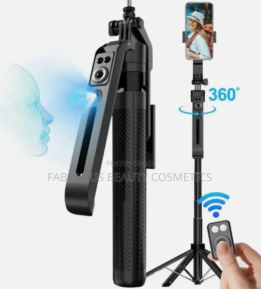 C12 AI Tracking Stable Selfie Stick Quadrupod