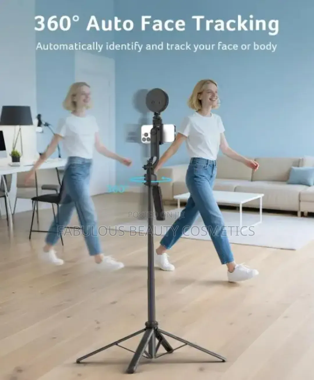 C12 AI Tracking Stable Selfie Stick Quadrupod