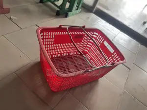 Brand New Supermarket Shopping Basket With Metal Handles
