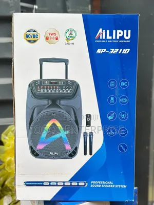 Ailipu SP-3211D 12-Inch Rechargeable PA System With Dual Wireless Mic