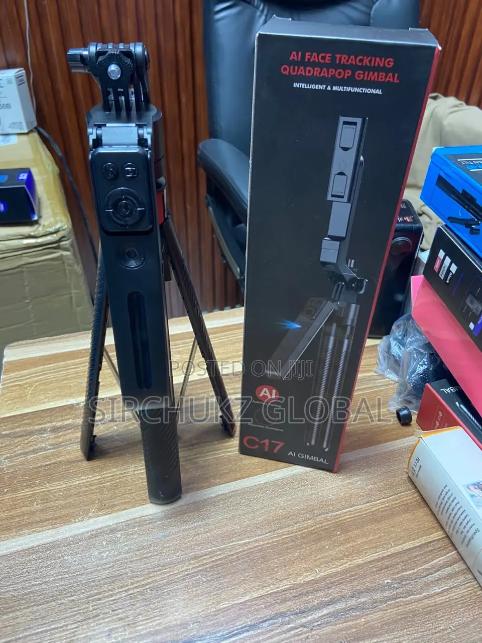 AI Selfie Stick Face Tripod Tracker 360 Rotation