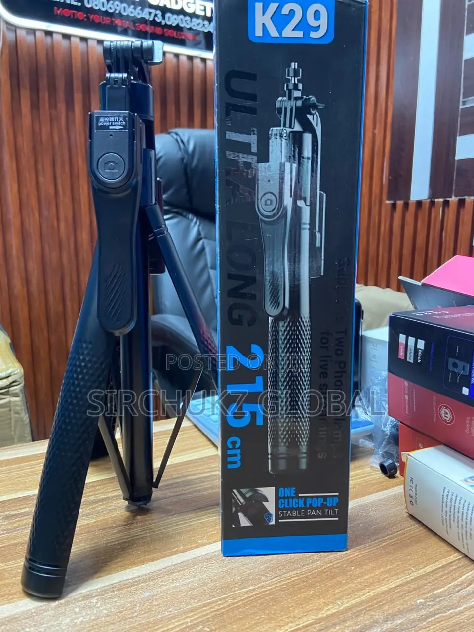 AI Selfie Stick Face Tripod Tracker 360 Rotation