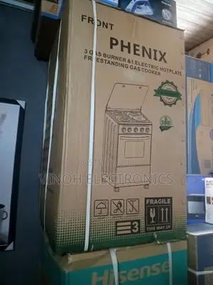 Phenix 3 Gas and 1 Electric Hotplate Standing Gas Cooker