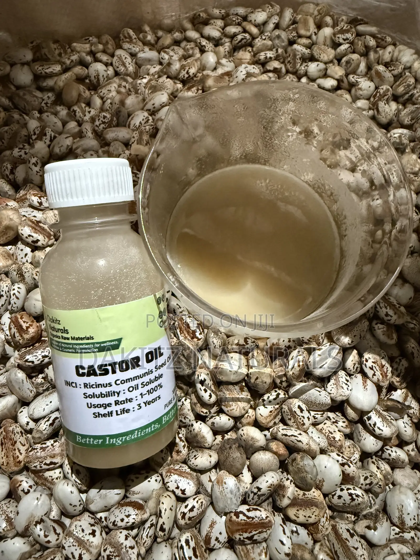 Hexane Free Coldpressed Castor Oil for Poke Root Infusion 100ml