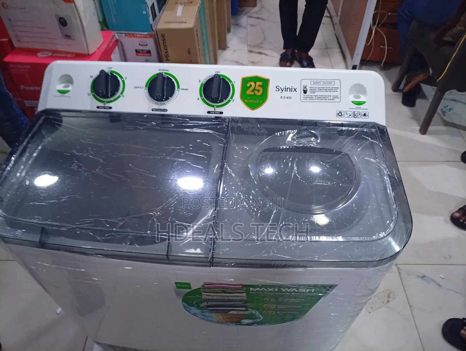 Syinix 8kg Titan-Drum Robust Performance Fully Automatic Washer