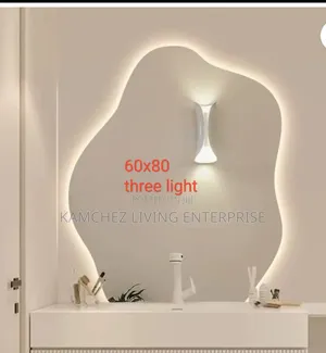 Irregular Led Wall Mounted Mirror – Modern Dimmable