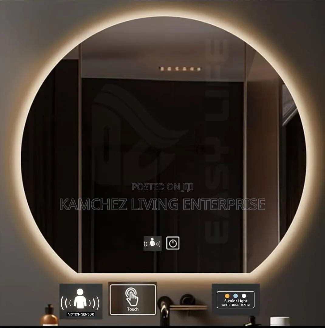 Led Backlit Bathroom Vanity Mirror – 60cm, Wall-Mounted