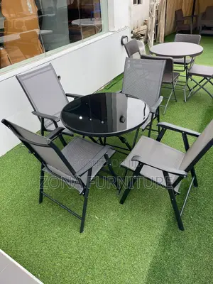 Outdoor Foldable Glass Table and Chairs