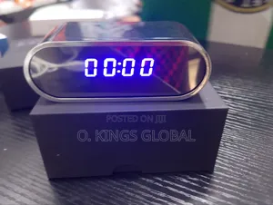 LED Digital Alarm Clock Spy Camera With Battery Backup, Lookcam App