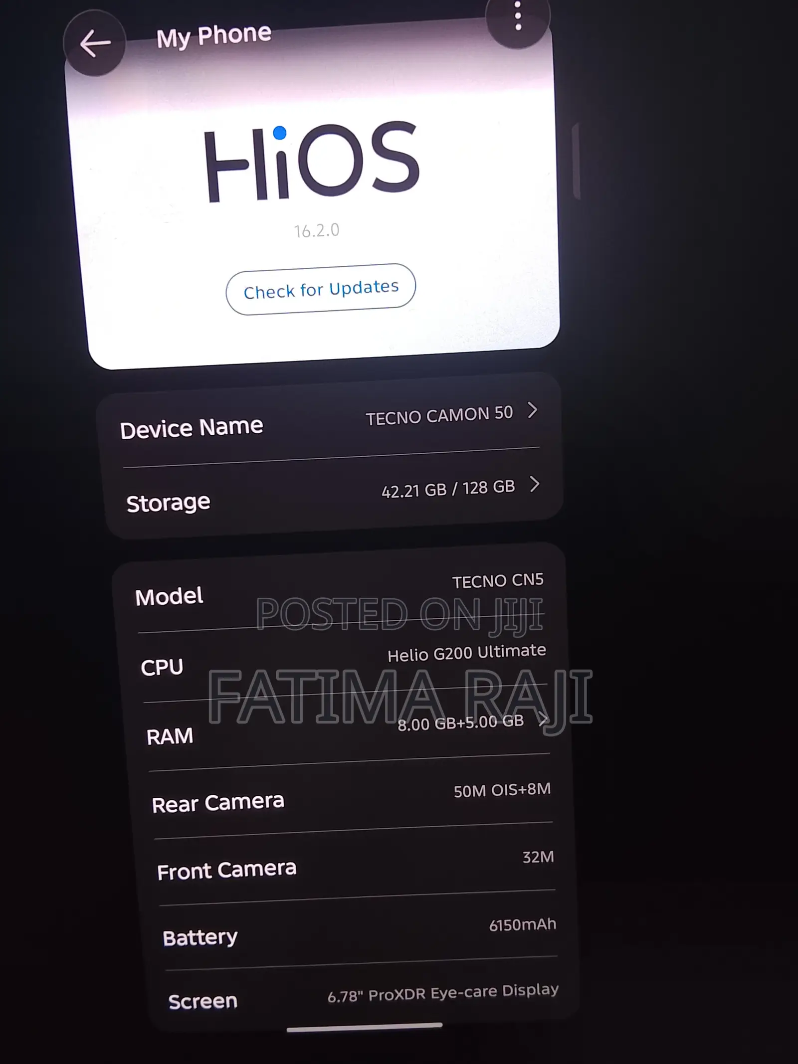 Tecno Camon 50 256 GB Silver