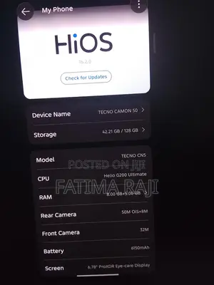 Tecno Camon 50 256 GB Silver
