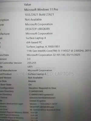 Laptop Microsoft Surface Laptop 4 16GB Intel Core i5 SSD 512GB