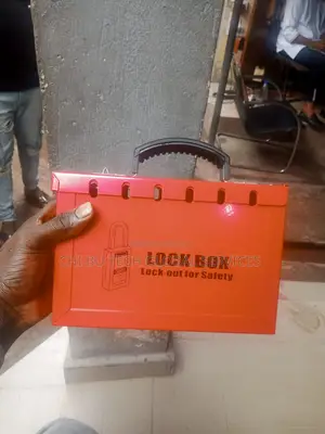 Portable Red Steel Lockout Tagout Box