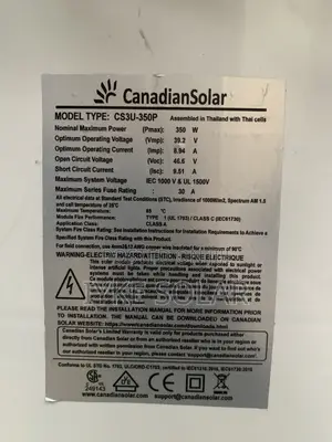 350watts Canadian Solar Panel