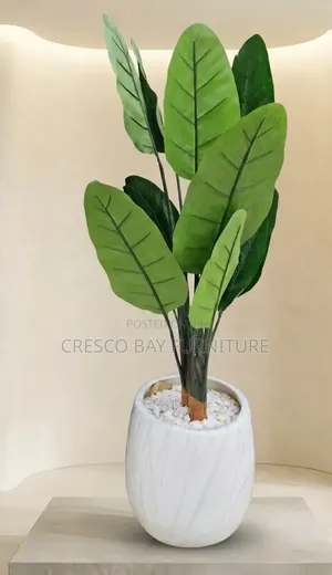 Luxury Artificial Floor Plants With Fibre Vases (Brand New)