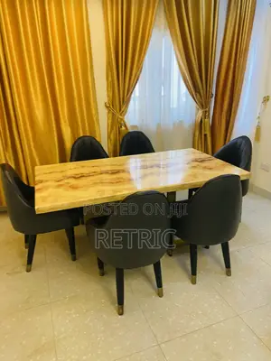 Luxury Imported 7ft+ Very Heavy Thick Marble Dining Table + 6 Chairs