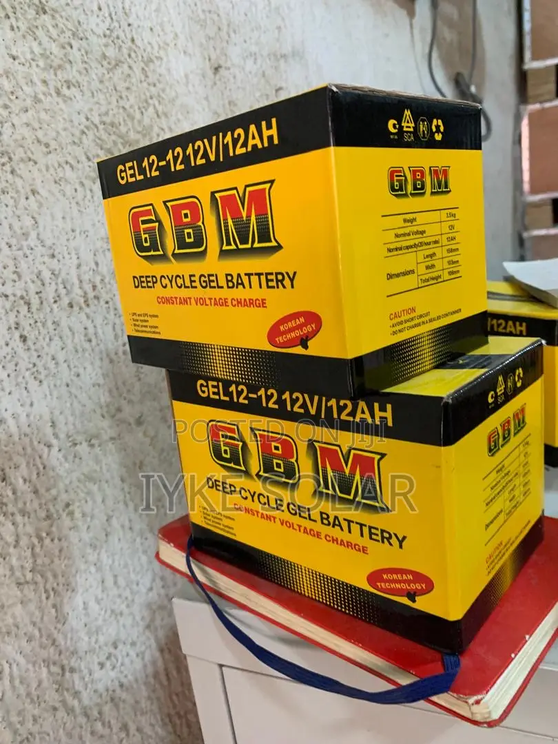12ahs 12v GBM Deep Cycle Gel Battery ( Dry Cell)