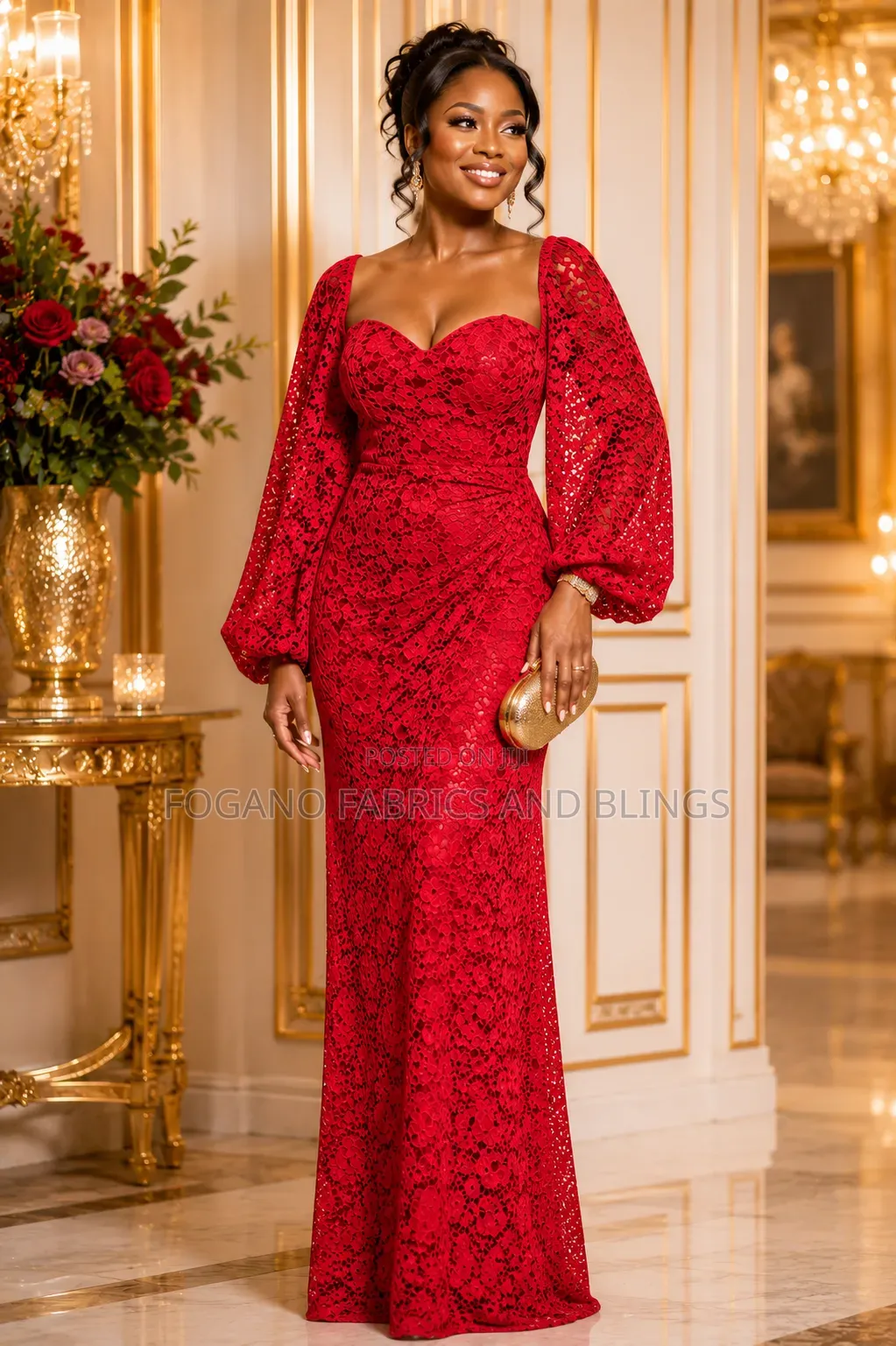 Red Chantilly Lace