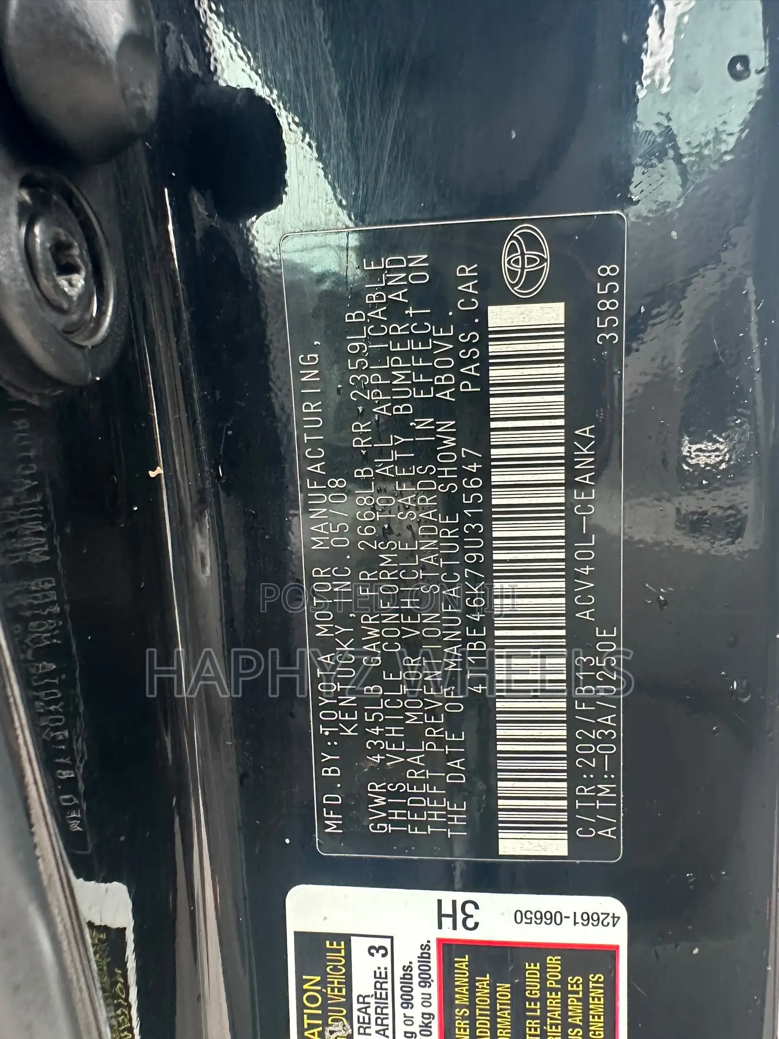 Toyota Camry 2009 Black